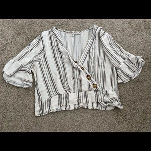 Striped crop long sleeve